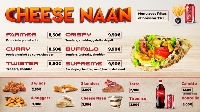 Chick n Co - Poulet braisé et Cheese Naan