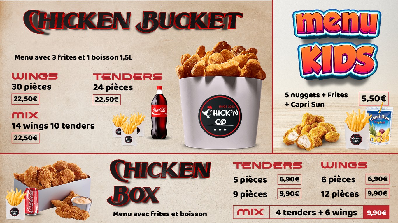 Chick n Co - Poulet braisé et Cheese Naan menu 2