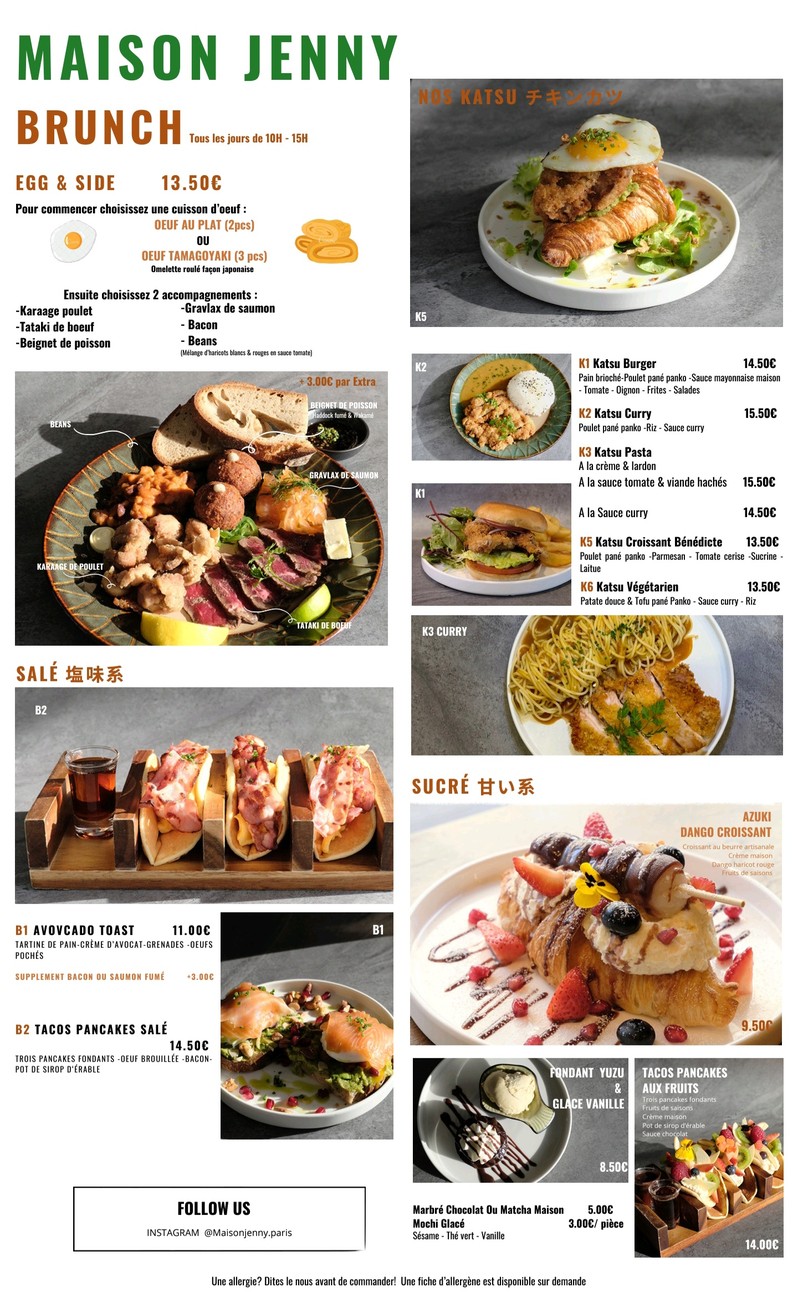 Maison Jenny menu 3
