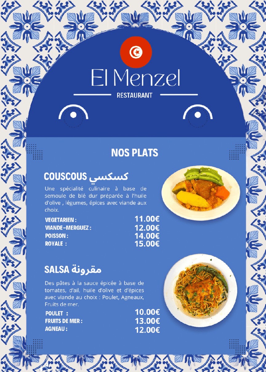 EL MENZEL BELLEVILLE menu 2