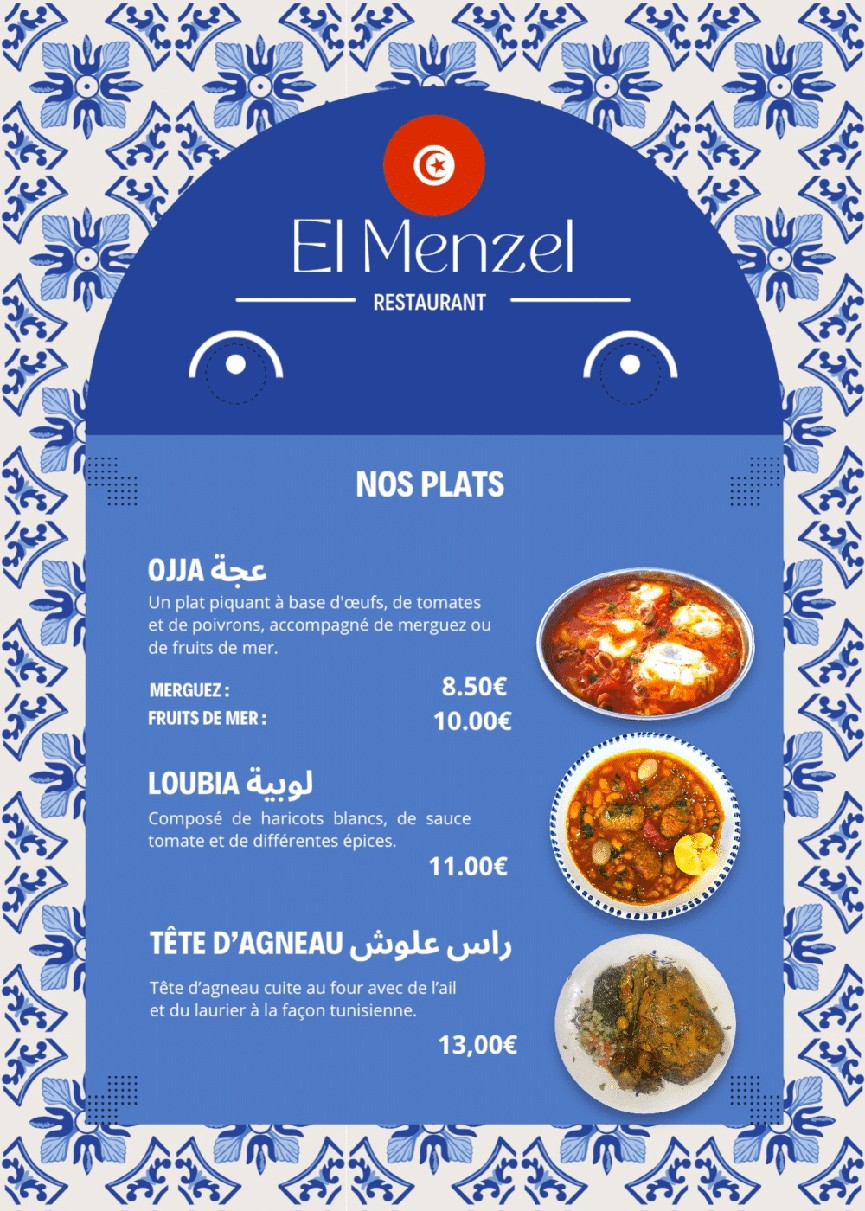 EL MENZEL BELLEVILLE menu 4