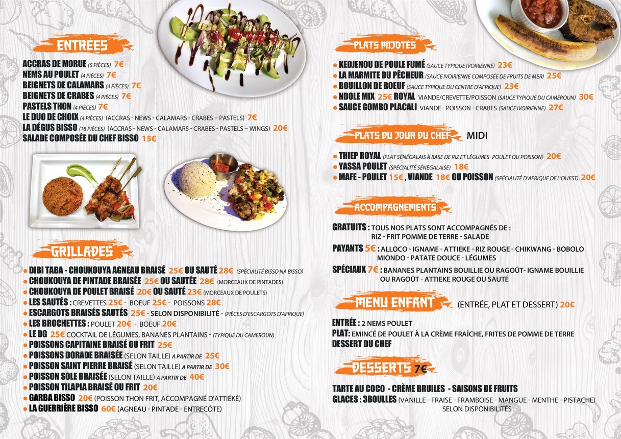 Bisso Na Bisso menu 2