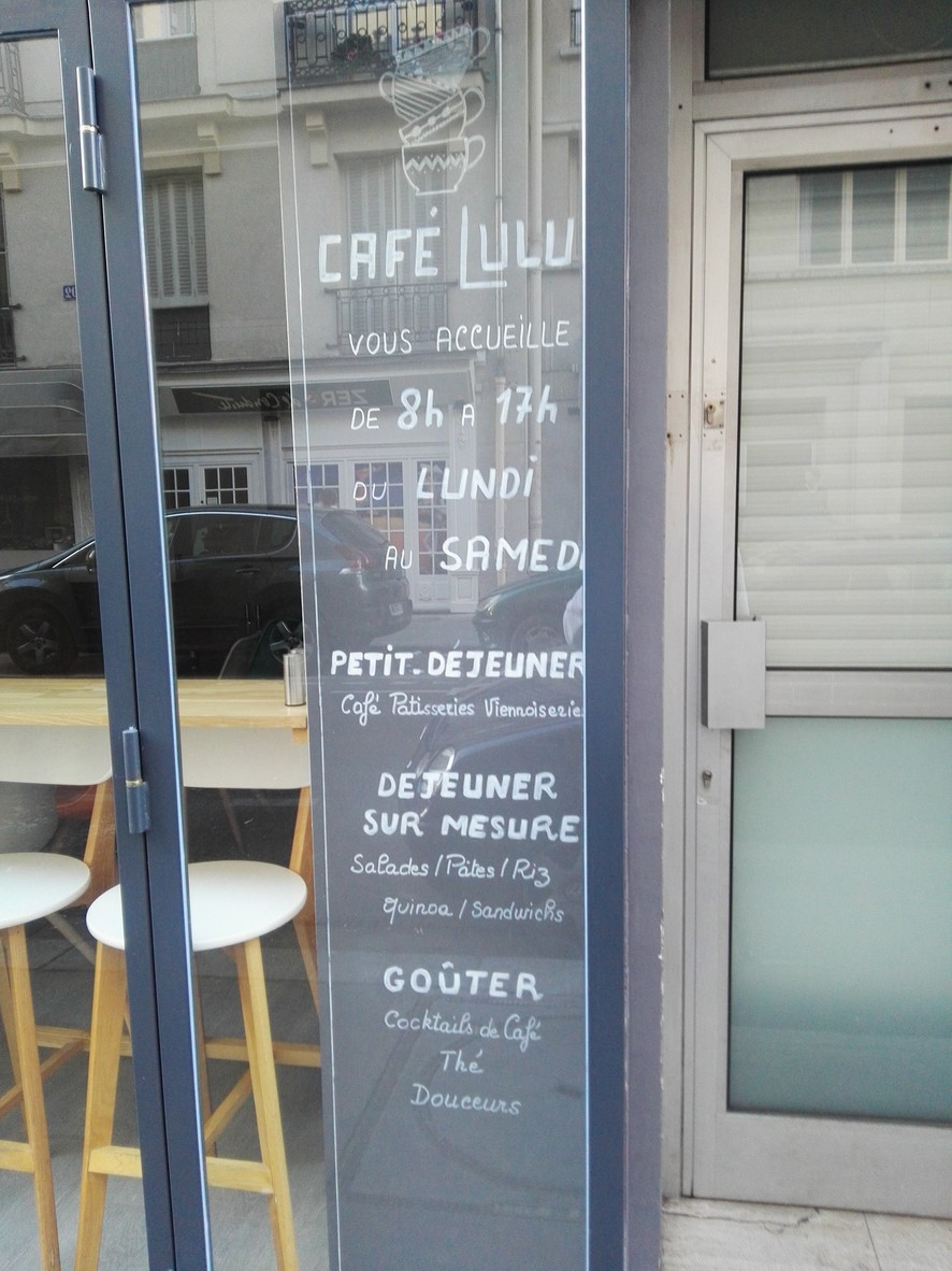 Café Lulu menu 1