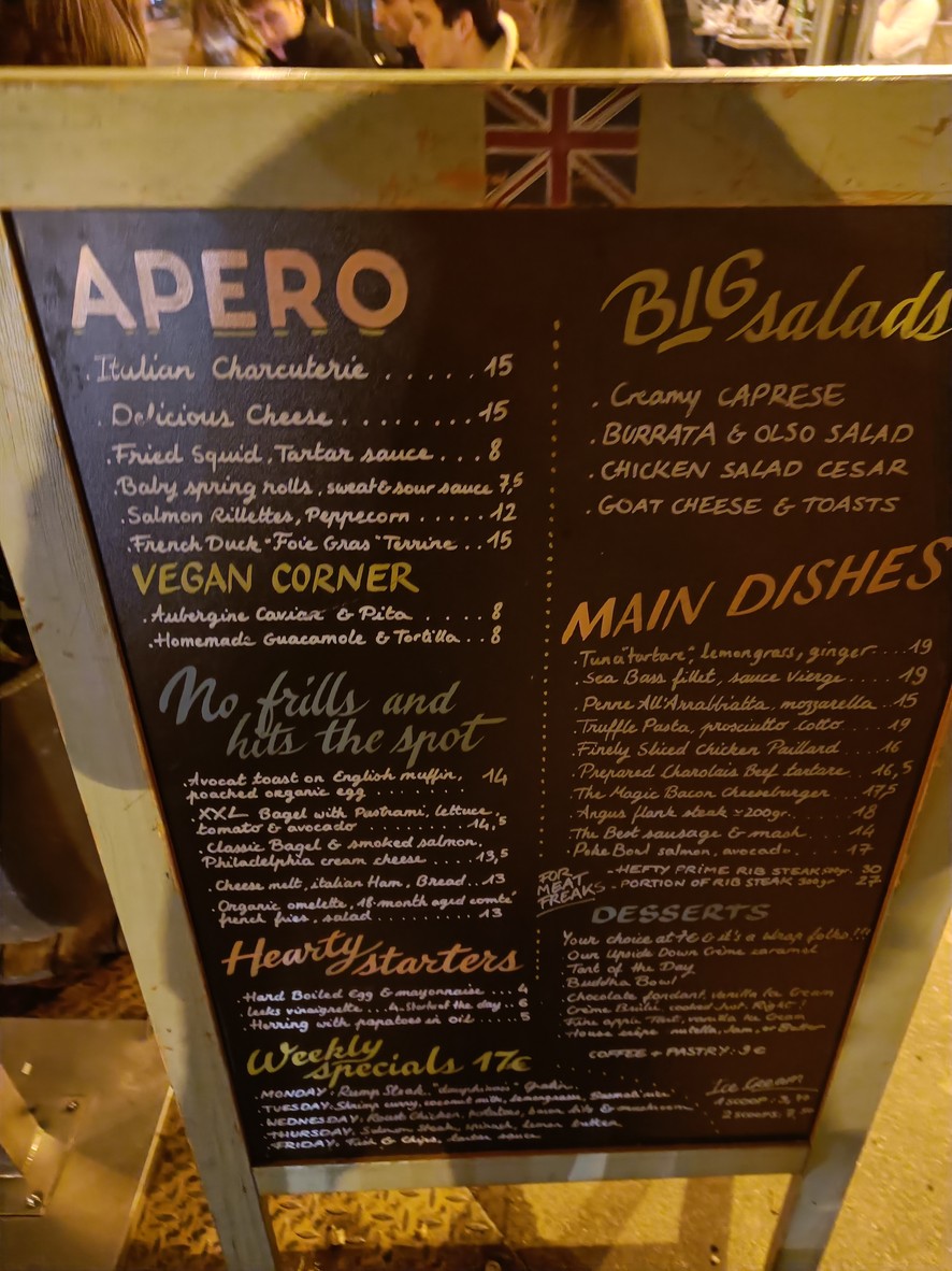 Café La Tour du Temple menu 1