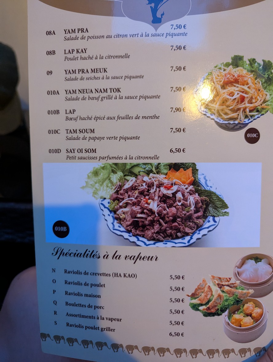Jardin d'Asie menu 2