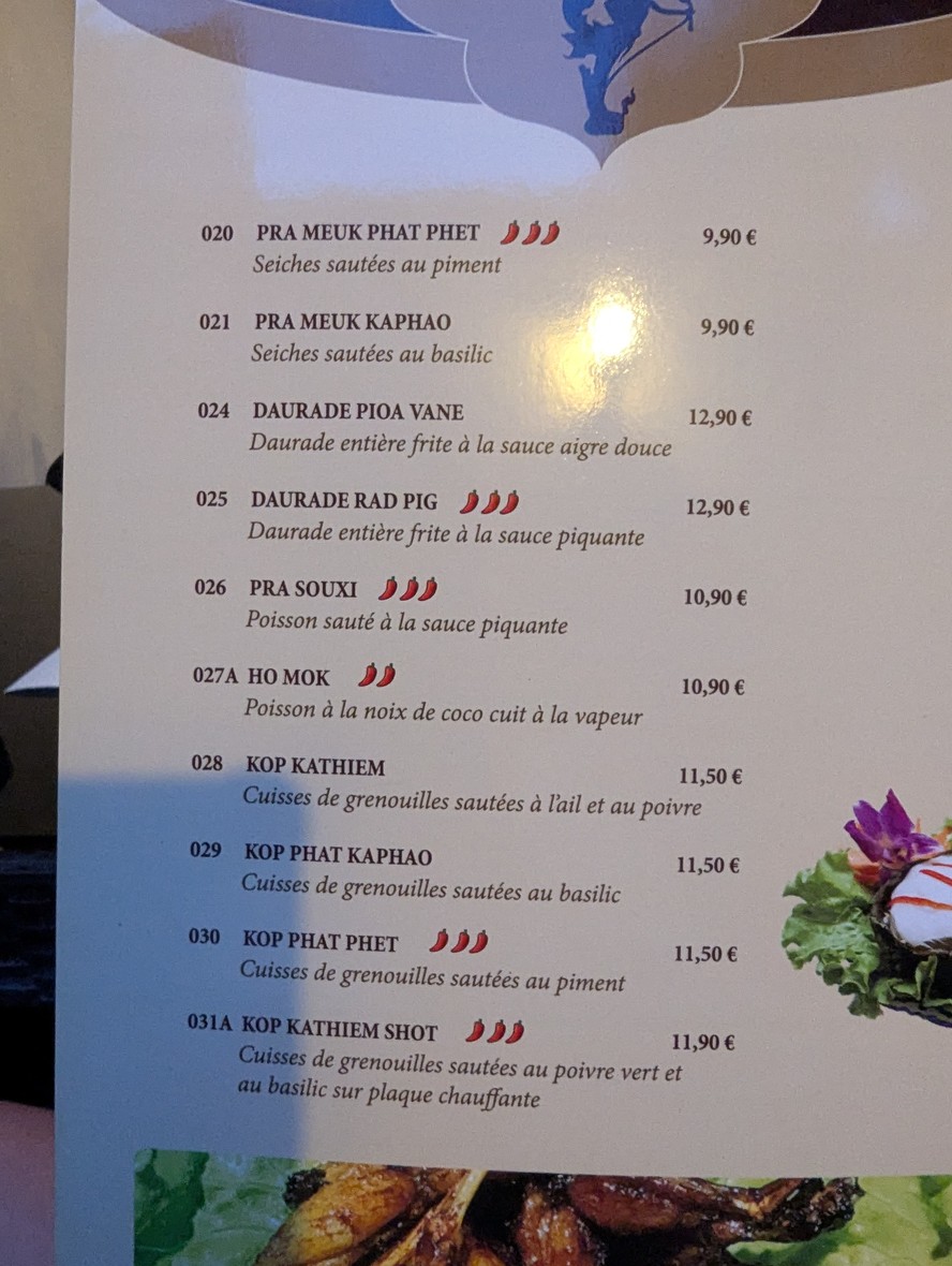 Jardin d'Asie menu 6