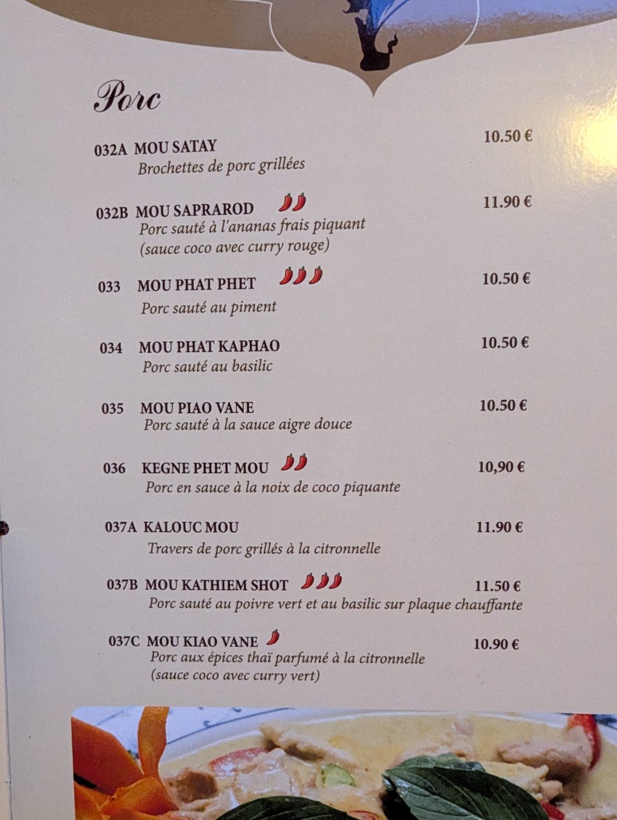 Jardin d'Asie menu 7