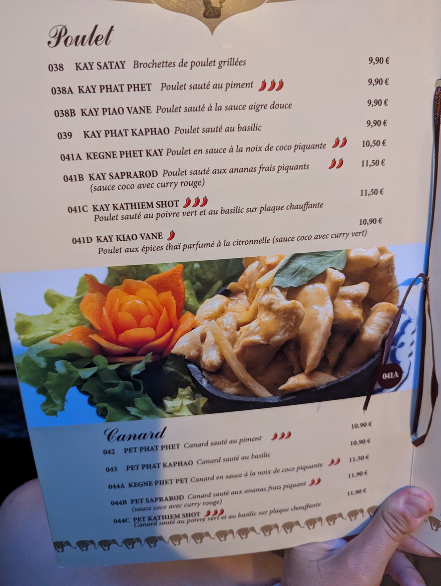 Jardin d'Asie menu 8