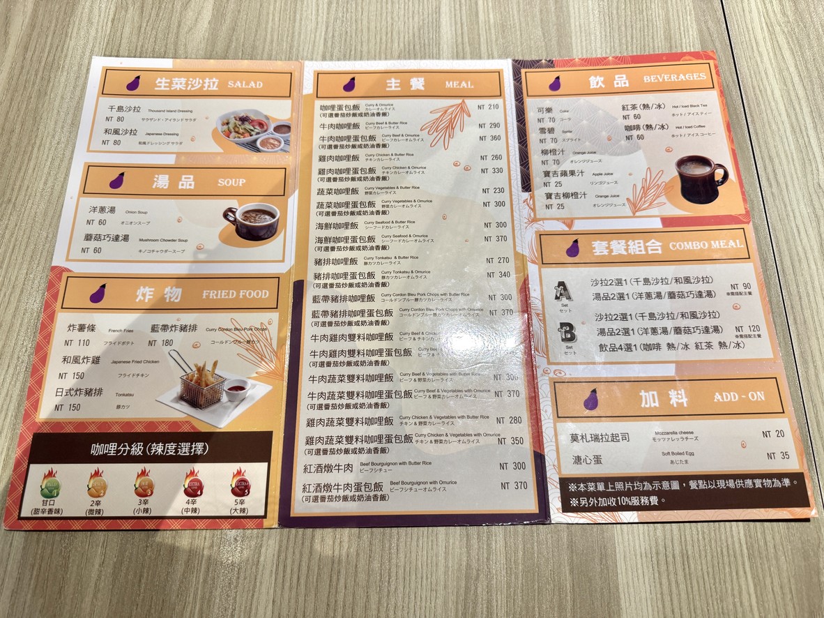 Qiézi gālí Nángǎng diàn menu 1
