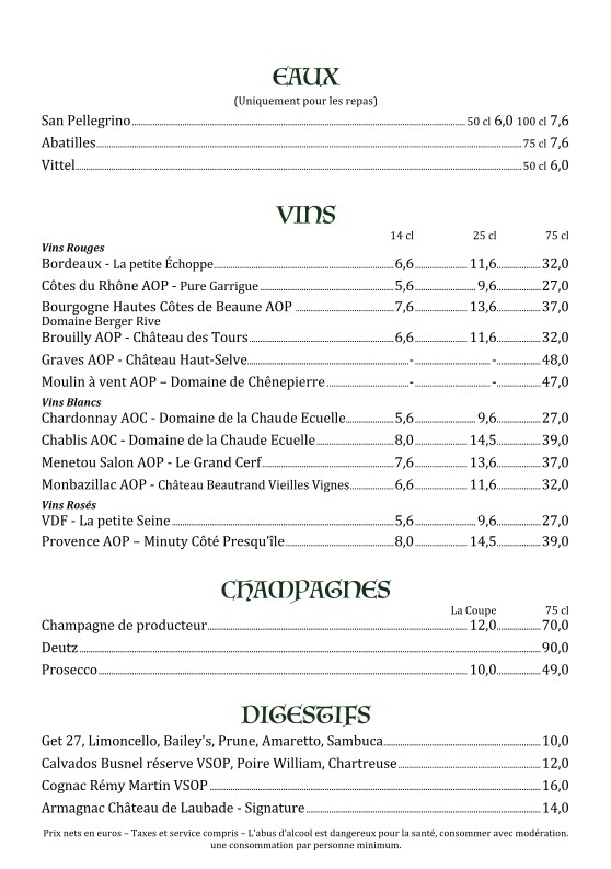 MURPHY'S HOUSE menu 4