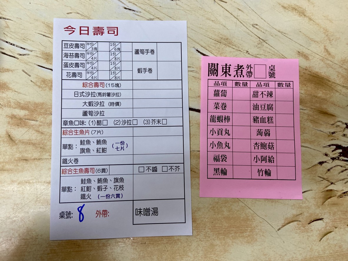 Jīn Rì Shòu Sī Diàn menu 2