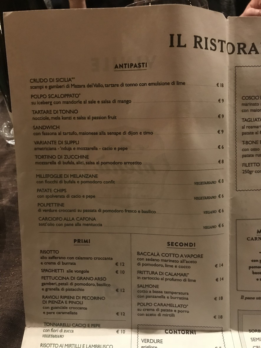 Vinile menu 1