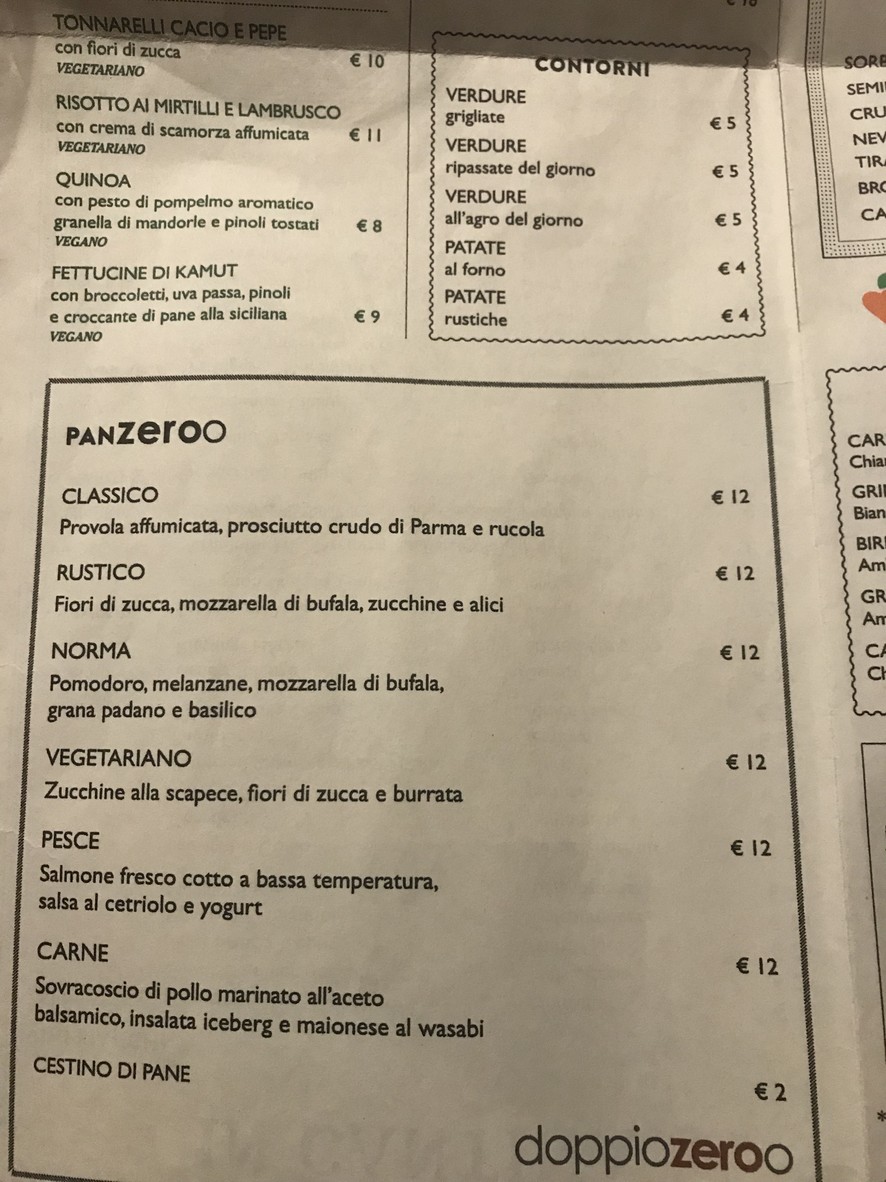 Vinile menu 3