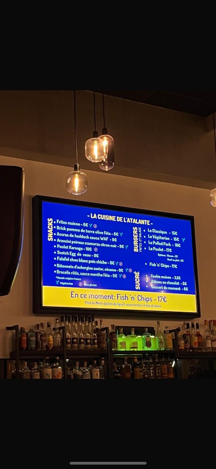 L'Atalante menu 1