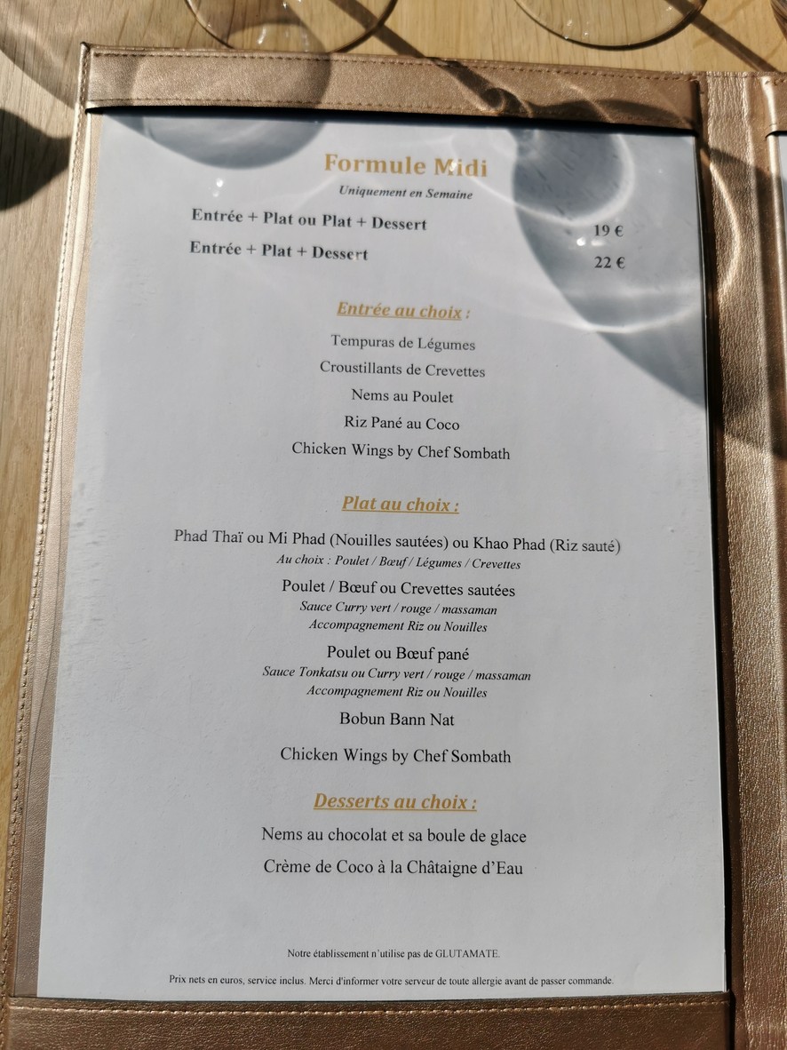Baan Nat menu 2