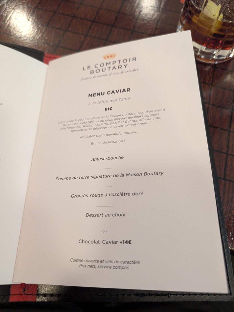 Le Comptoir Boutary menu 2