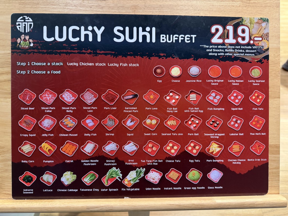 Lákì Sūkī Chájiā Around (PTT Pàtú Nà) menu 3