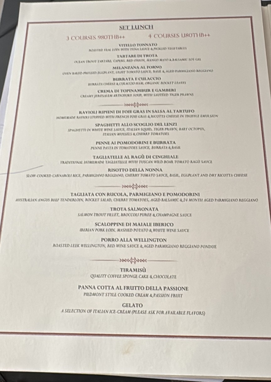 كاسا لينزي مطعم إيطالي menu 3
