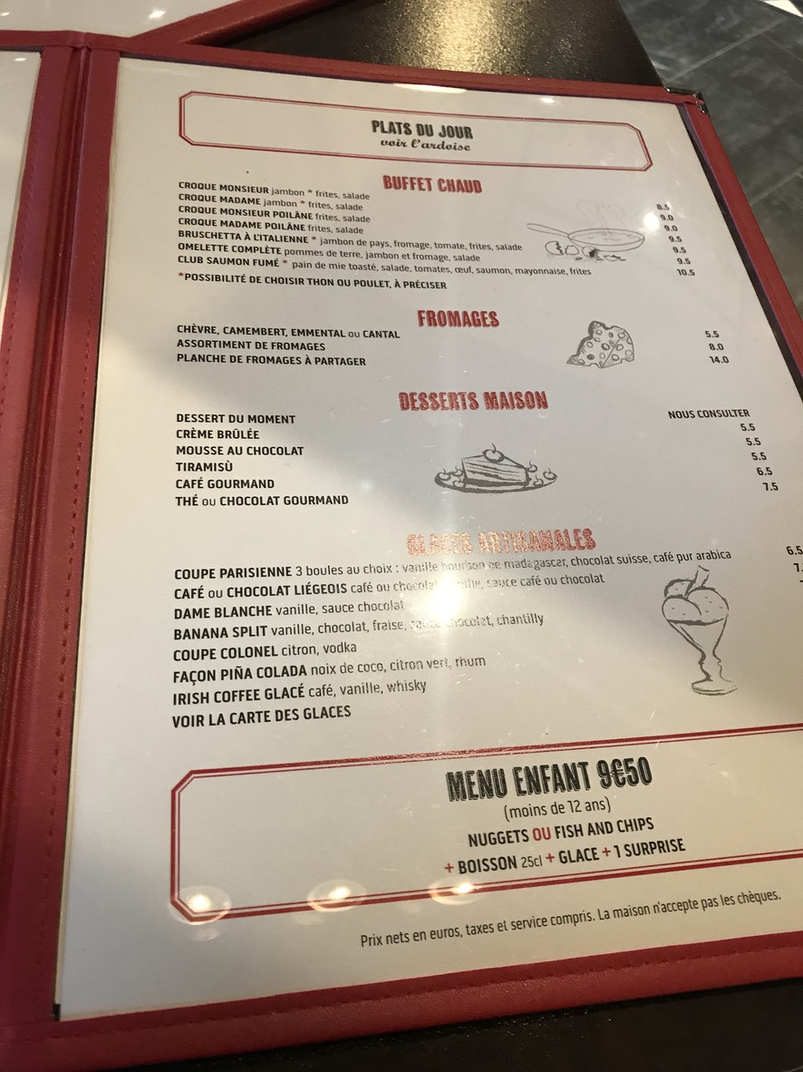 Le Bérault menu 2