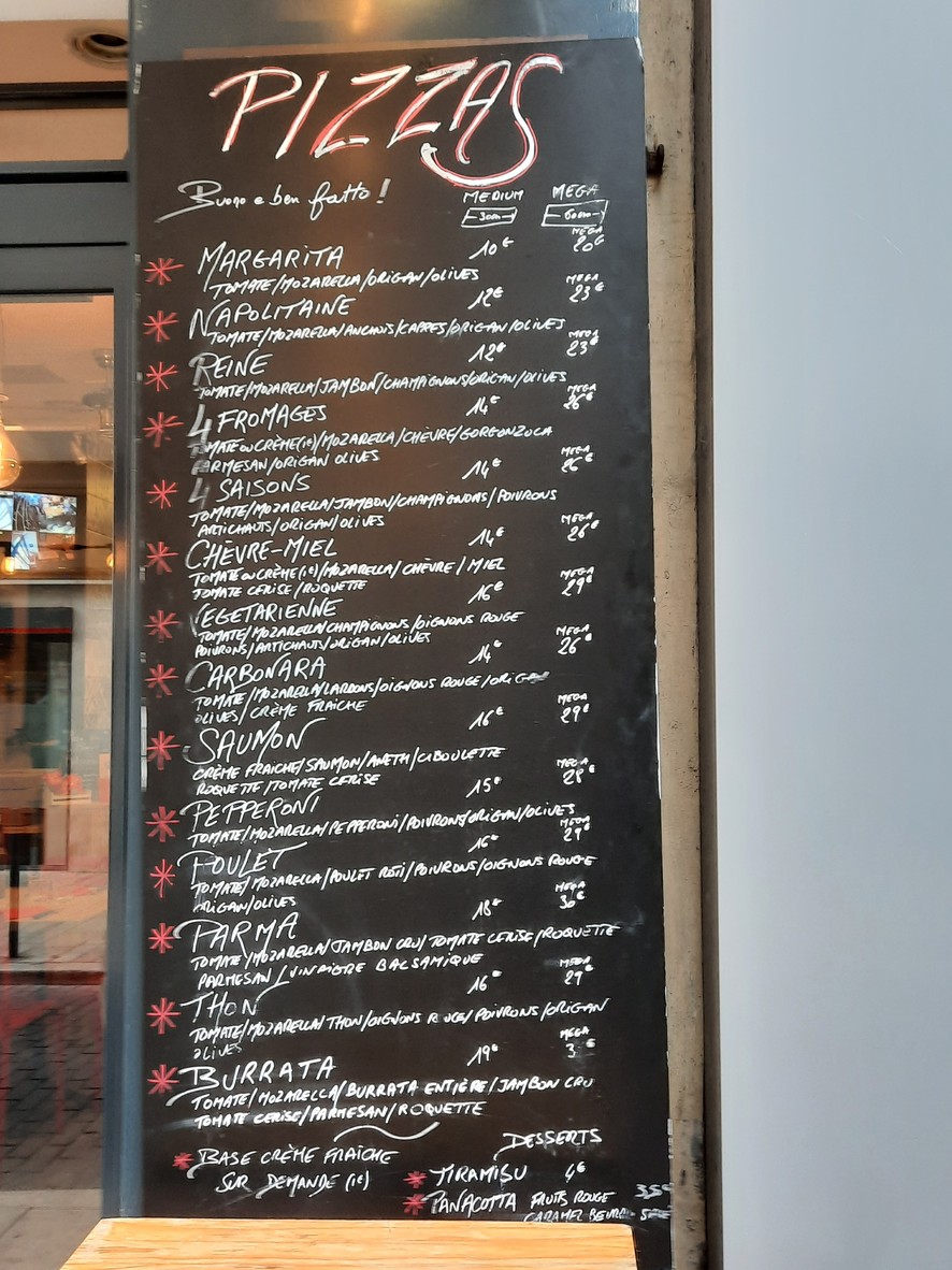 LA PLANCH'A PIZZA menu 2