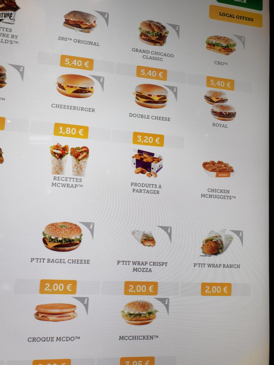 McDonald's menu 2