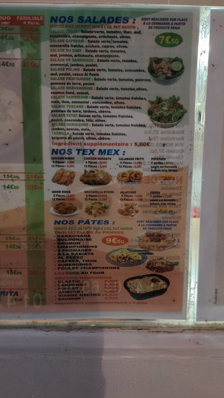 Pizza Mario menu 1
