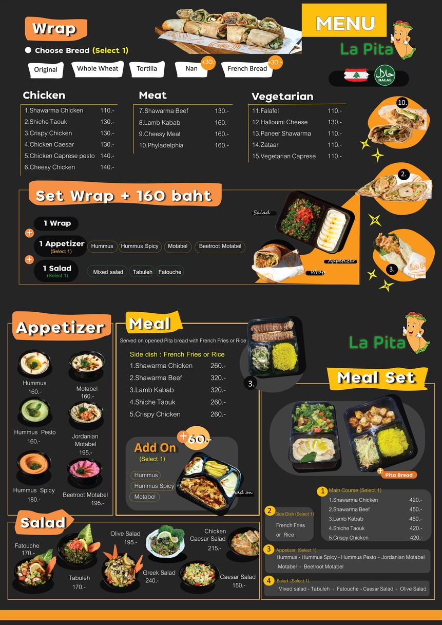La Pita by Beirut - Sukhumvit 22 menu 1