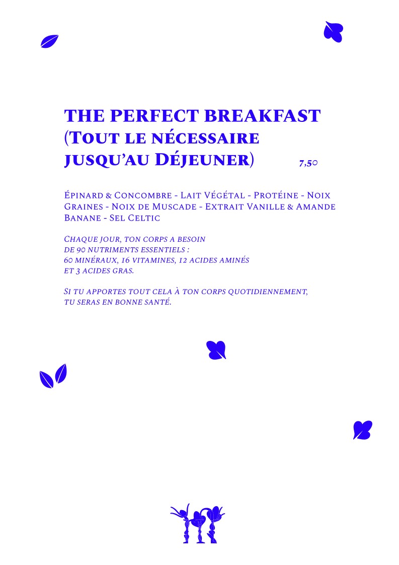 HB Primeur = Nectar et Feuille menu 1