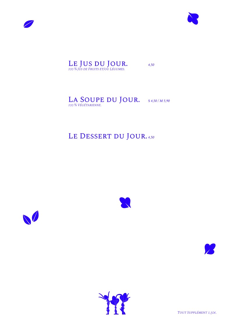 HB Primeur = Nectar et Feuille menu 4
