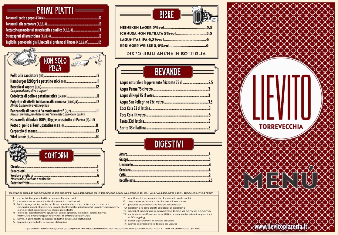 Lievito Torrevecchia menu 1