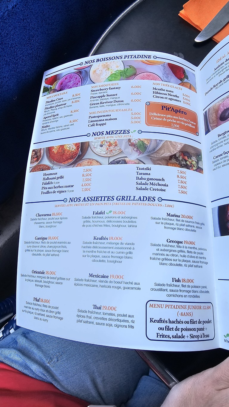 Pitadine Puteaux menu 2