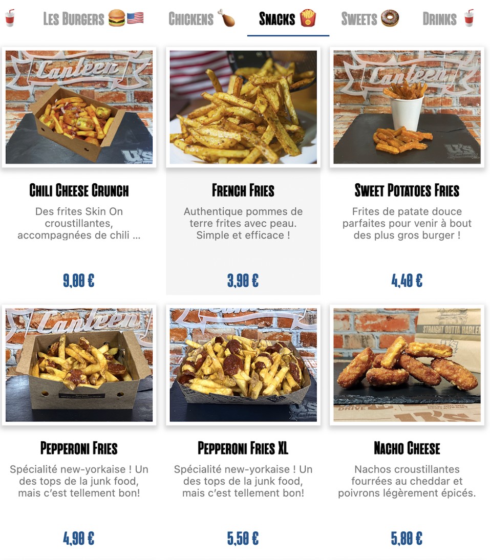 U's Canteen - Courbevoie menu 3