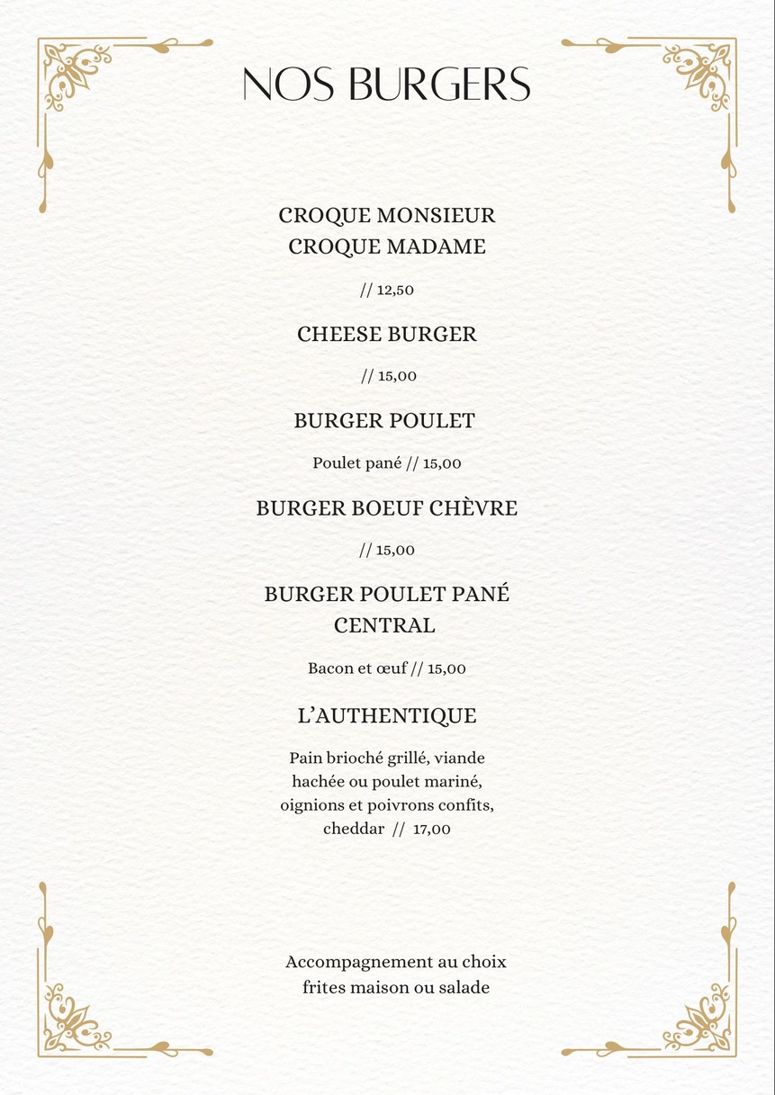 Central Coffee menu 3