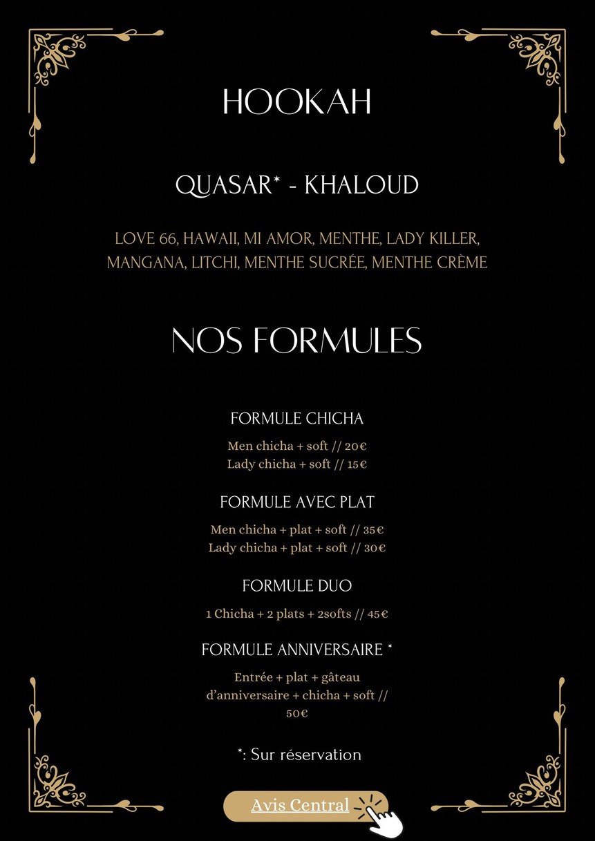Central Coffee menu 8