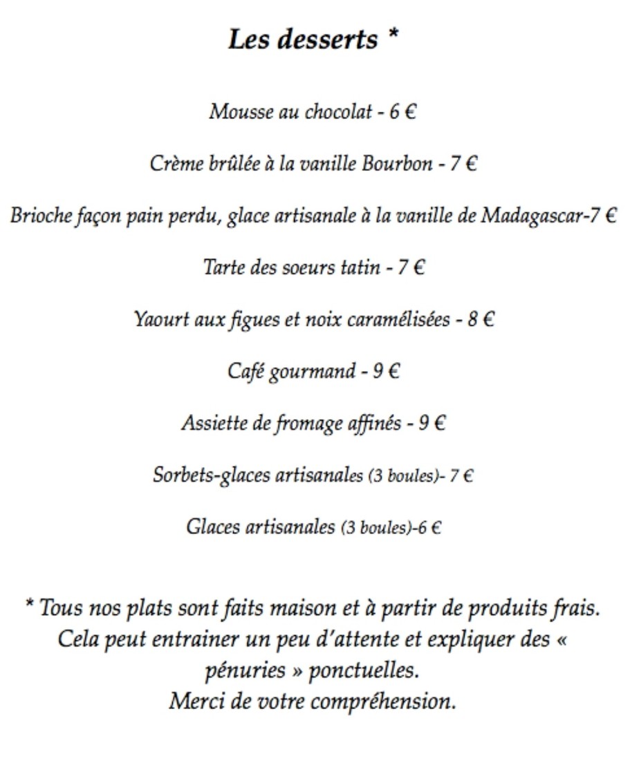 La Forge menu 3