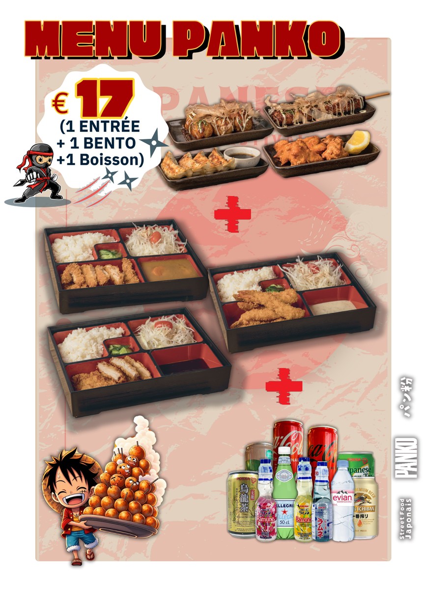 PANKO Vincennes - Restaurante de comida callejera japonesa menu 1