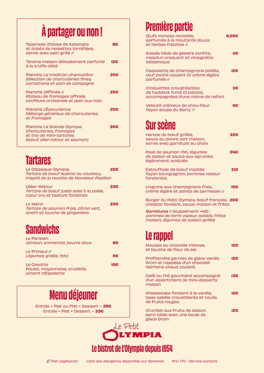 Le Petit Olympia menu 2