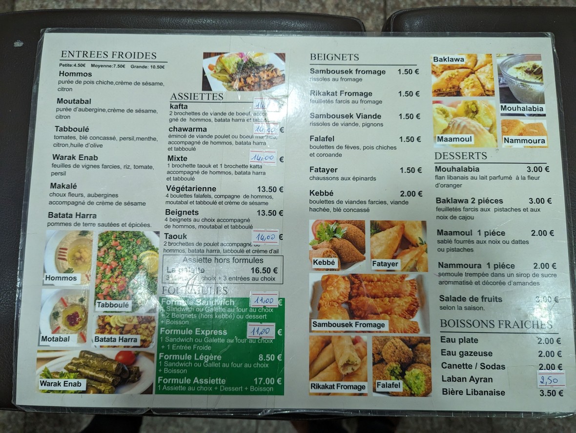 La Galette Du Liban menu 2
