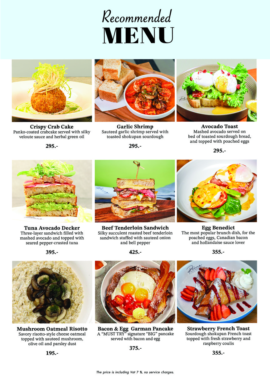 Panna Sourdough Craft Cafe at Silom menu 1
