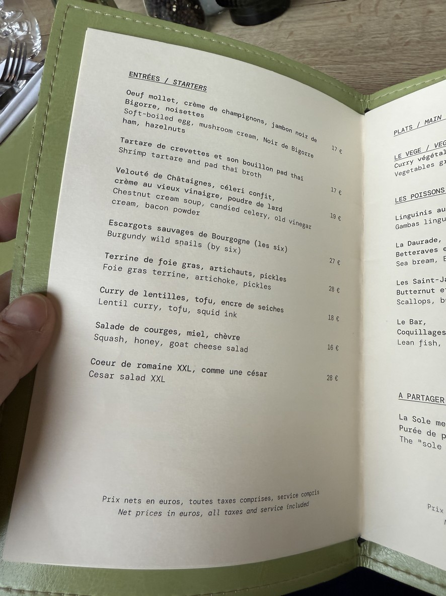 Le Chalet des Îles menu 3