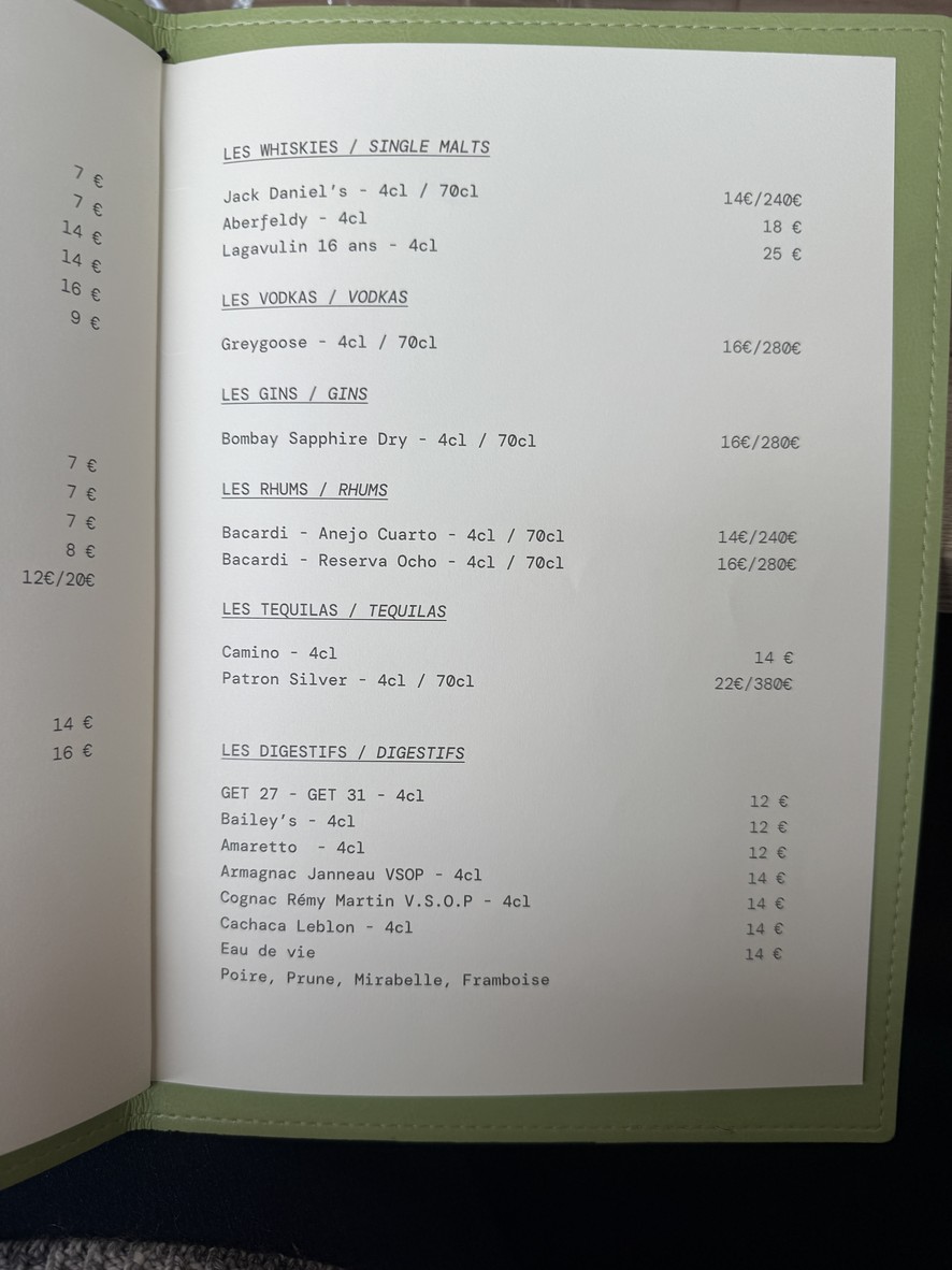 Le Chalet des Îles menu 8
