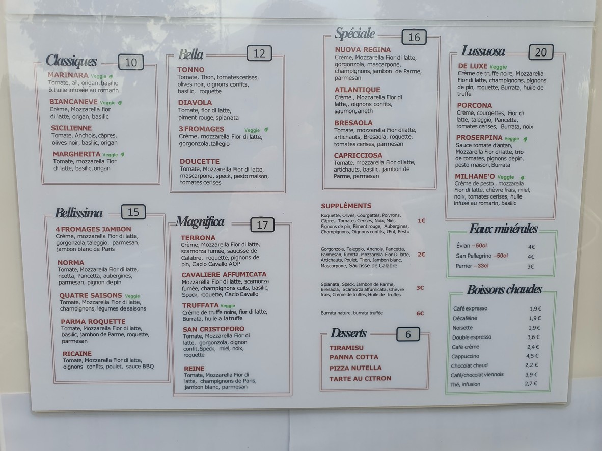 MILHANE'O menu 1