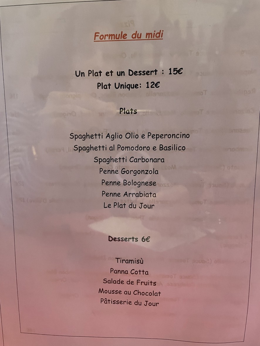 Piccola Calabria menu 1