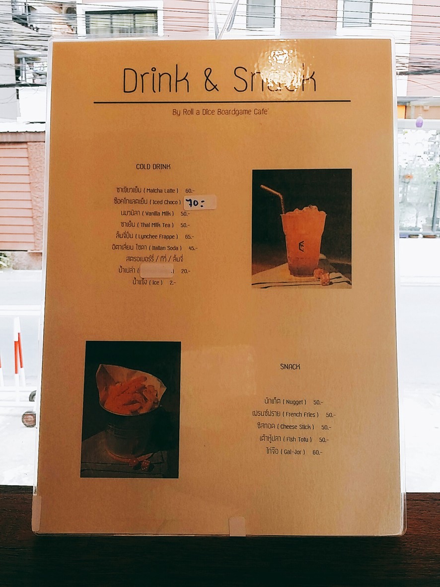 Roll A Dice Boardgame Cafe' Pìt chûa khraao menu 1