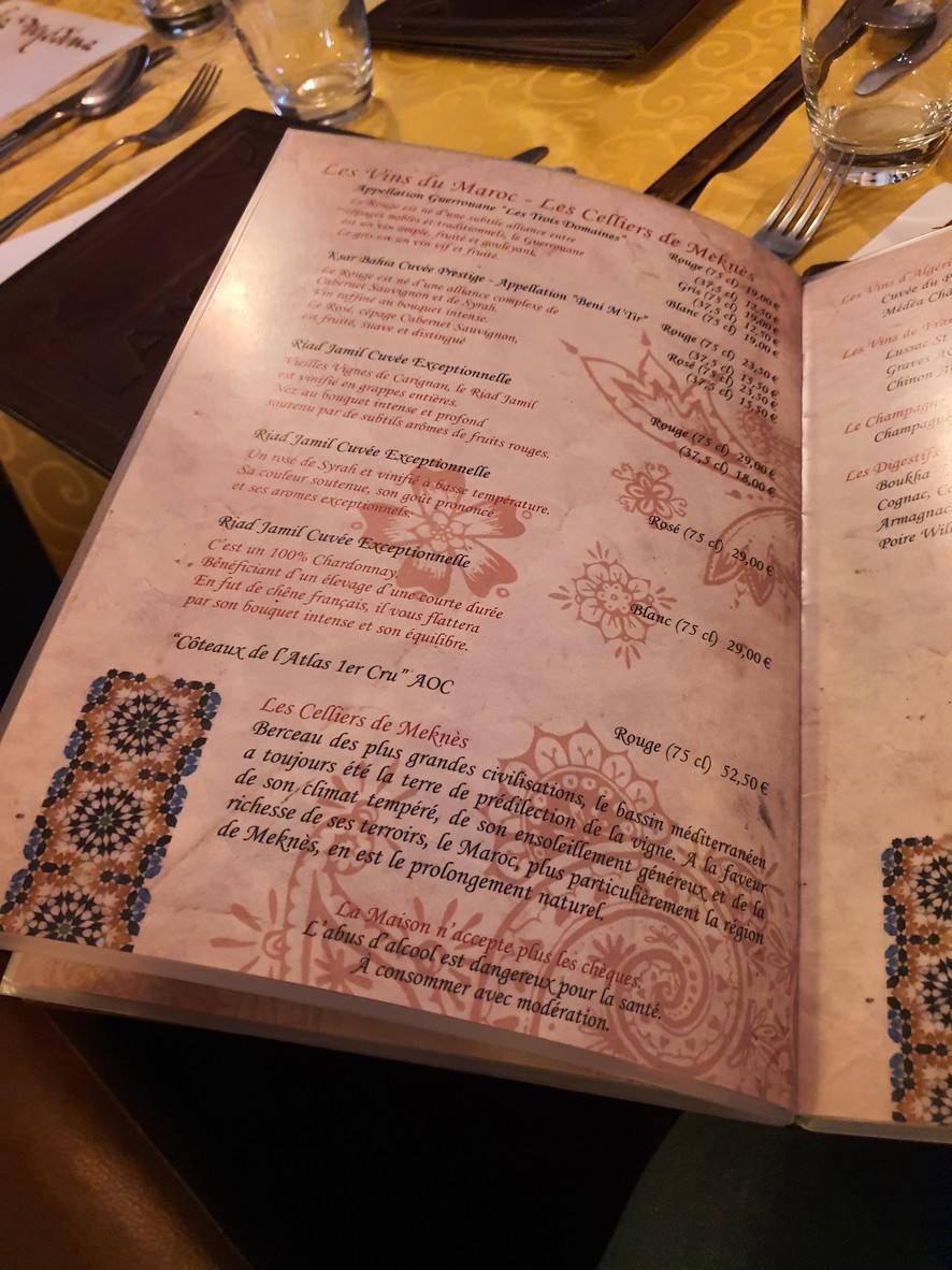La Médina menu 5