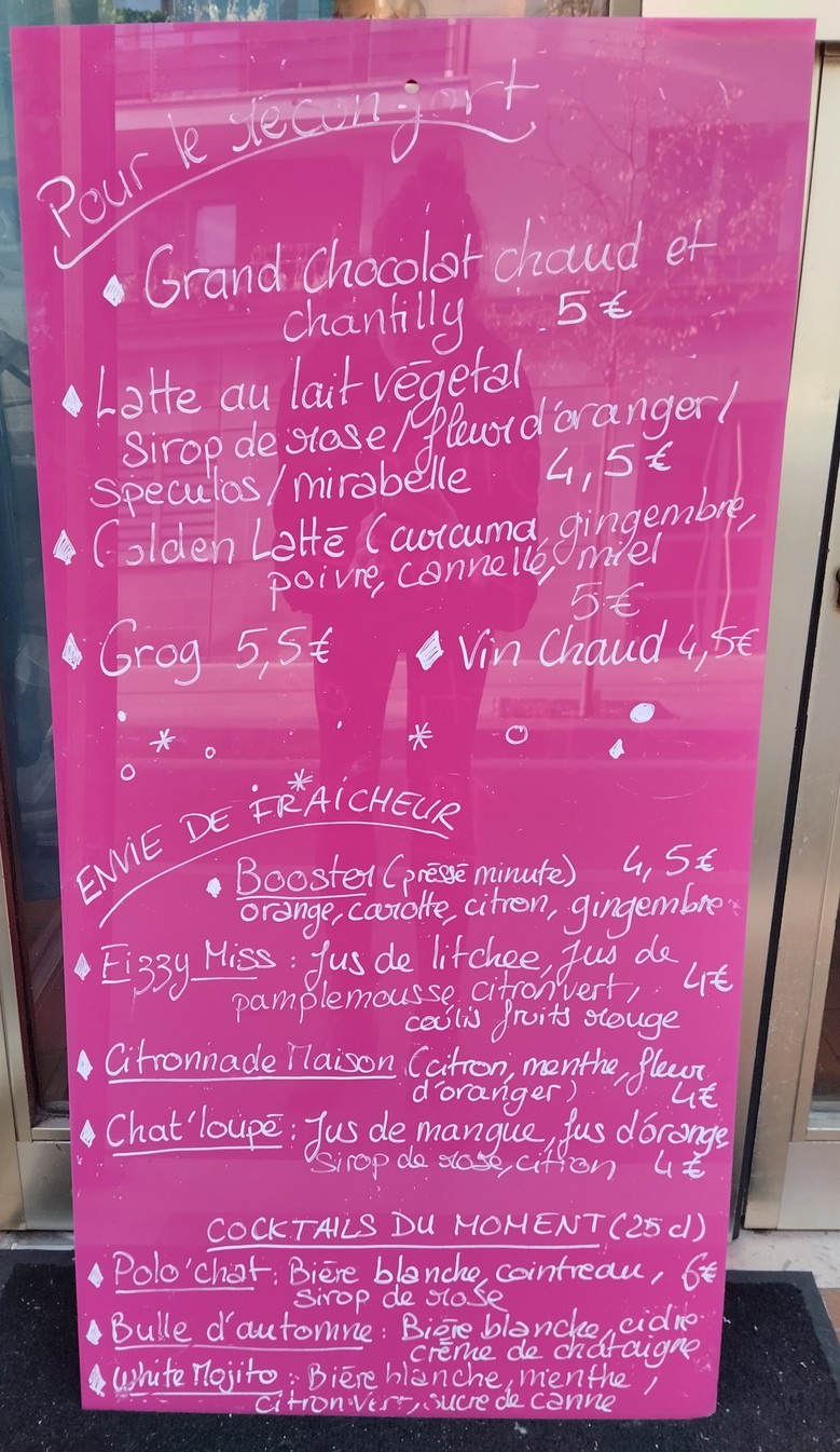 Brasserie chat alors menu 2