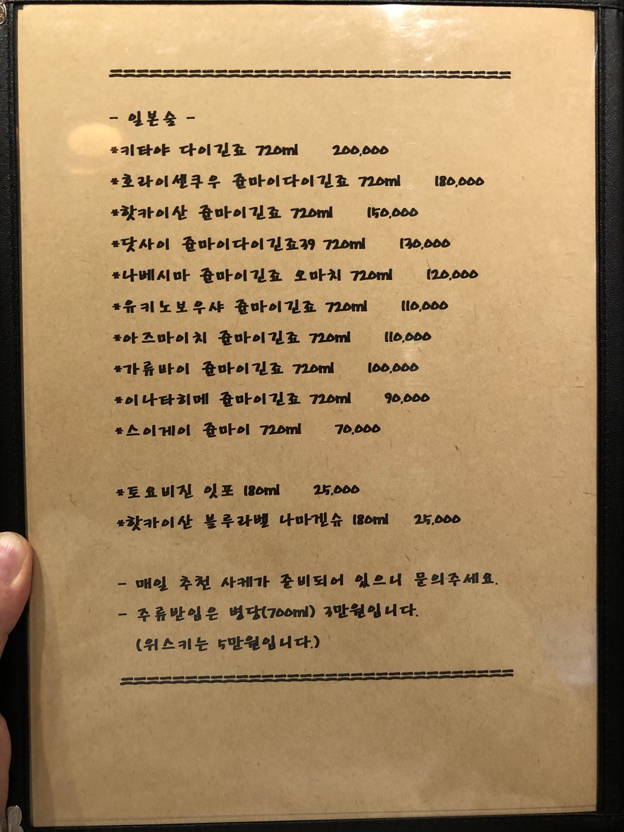 Sushi Tsubaki menu 3