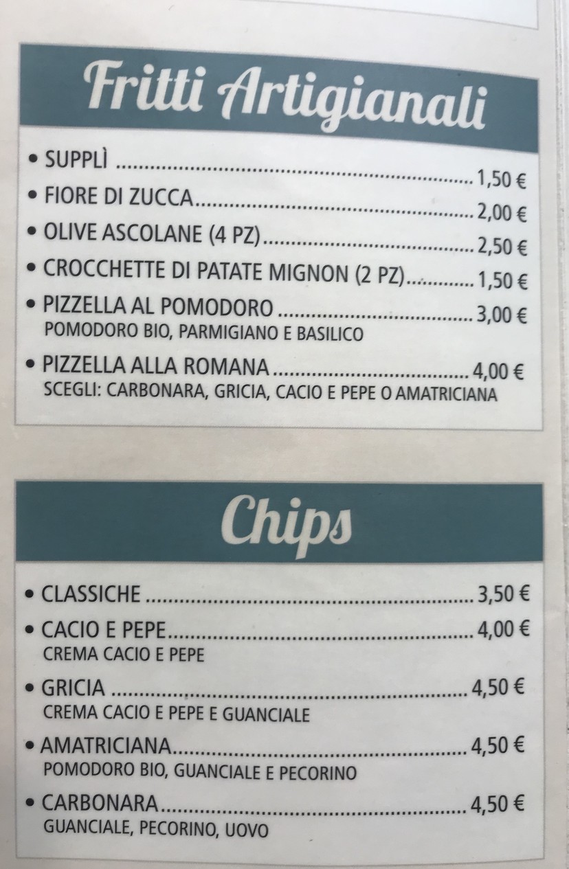 Nuvole di farina menu 1