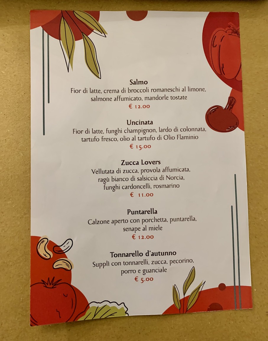 Nuvole di farina menu 2