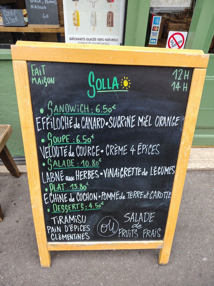 SOLLA menu 1